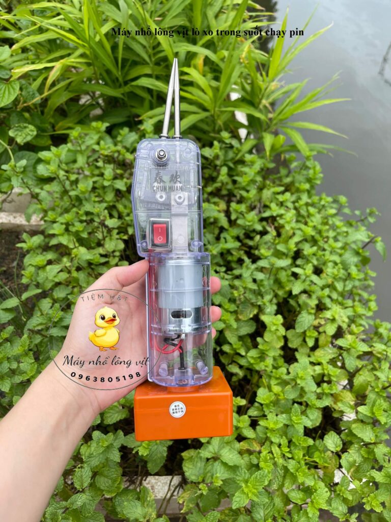 Máy nhổ lông vịt lò xo trong suốt cầm tay 