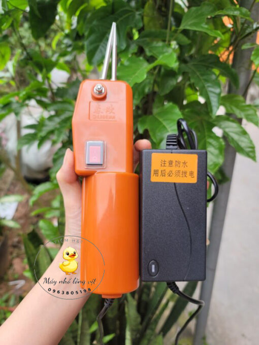 Máy nhổ lông vịt màu cam chạy điện