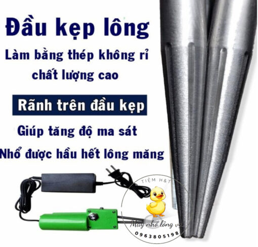 Máy nhổ lông vịt có đầu nhíp kẹp bắt lông tốt