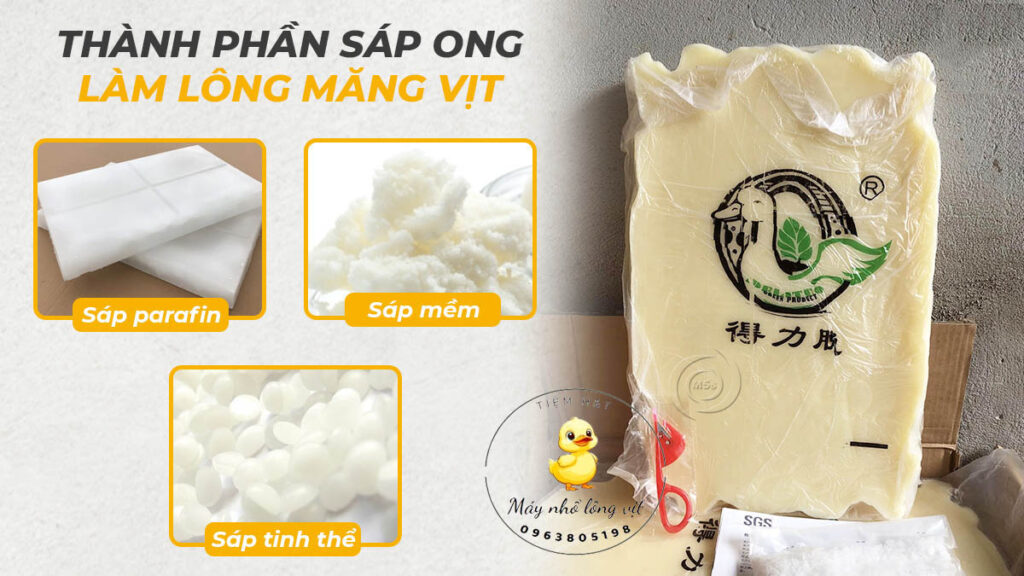Sáp làm lông măng vịt