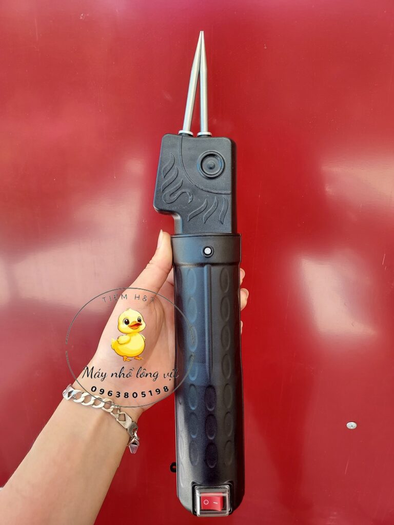 Máy nhổ lông vịt D100 cầm tay sử dụng điện + pin có bộ kẹp inox chống mòn