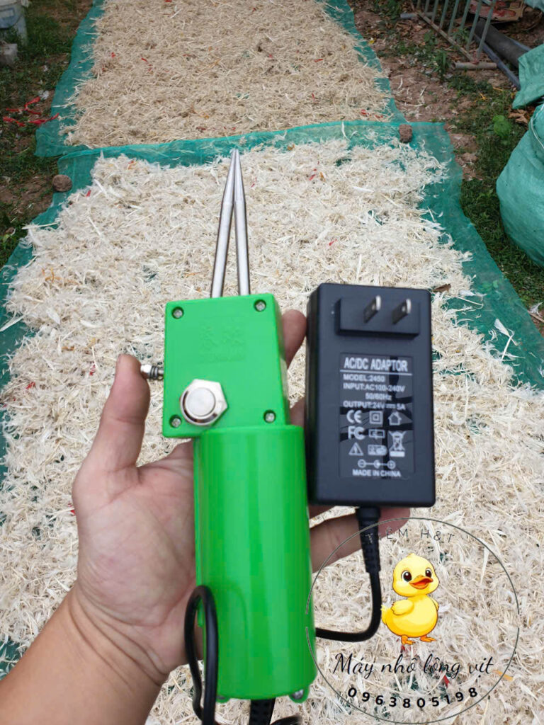 máy nhổ lông vịt màu xanh