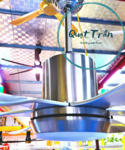 Ảnh thực tế quạt trần 6 cánh nhựa màu bạc