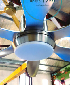 Ảnh thực tế quạt trần 6 cánh màu bạc